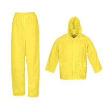 Langlebige PVC / Polyester Beschichtung Rainsuit &amp; Regen Anzug mit Kapuze